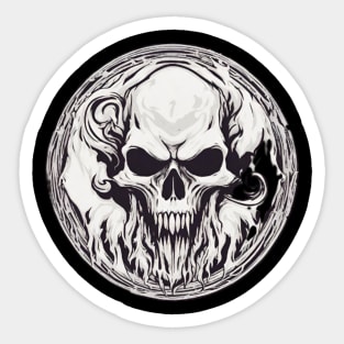 Terrifying skull Sticker
